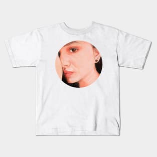 Staring girl portrait Kids T-Shirt